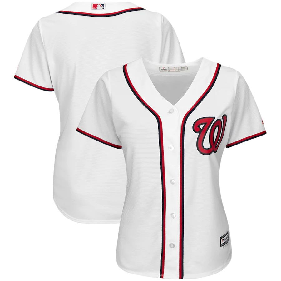 Cheap Womens Washington Nationals Majestic White Plus Size Home Cool Base Team MLB Jerseys